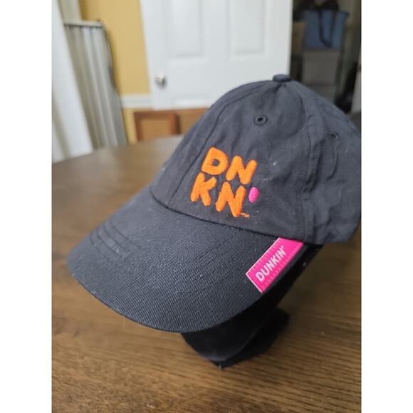 Dunkin Donuts Hat Cap Employee Strapback Crew Apparel Coffee Uniform Black - Picture 4 of 16